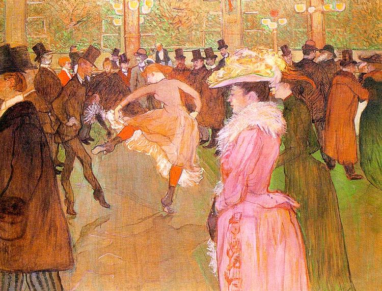  Henri  Toulouse-Lautrec Training of the New Girls by Valentin at the Moulin Rouge Spain oil painting art